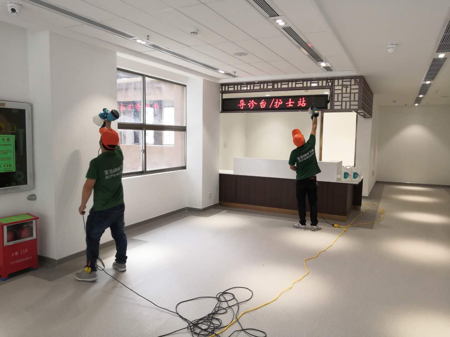 醫(yī)院大廳護士站噴涂全方位施工 醫(yī)院大廳護士站噴涂全方位施工